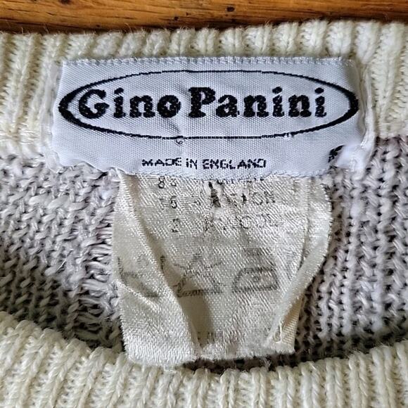 Gino Panini Vintage Pastel Plaid Rib Knit Pullover Crewneck Sweater Preppy Retro - Picture 11 of 12